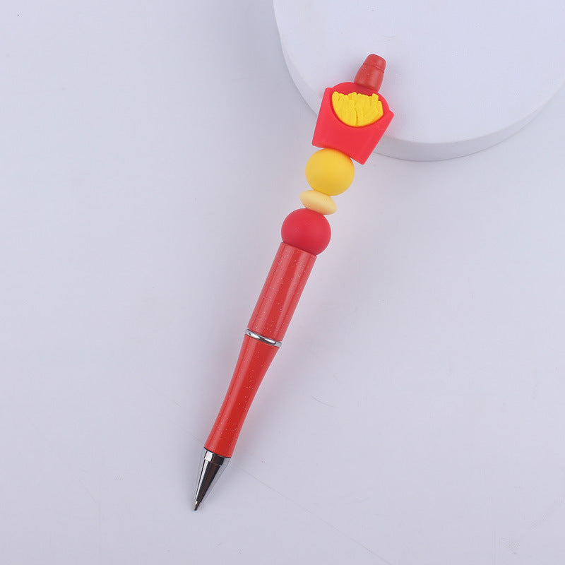 Wholesale Cartoon Fruit Silicone Color Plastic Beadable Pens